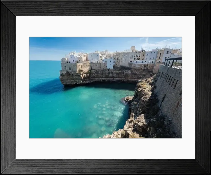 Framed Print : Polignano aerial view, apulia, italy Framed Print : Polignano aerial view, apulia, italy