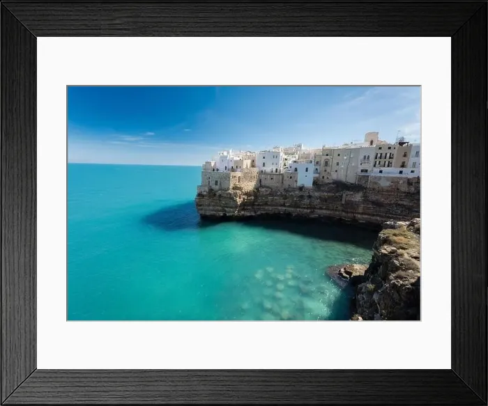 Framed Print : Polignano aerial view, apulia, italy Framed Print : Polignano aerial view, apulia, italy