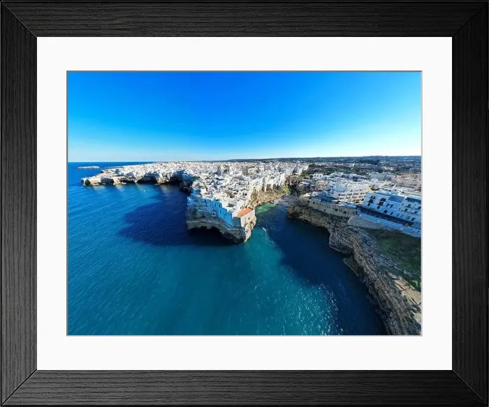 Framed Print : Polignano aerial view, apulia, italy Framed Print : Polignano aerial view, apulia, italy