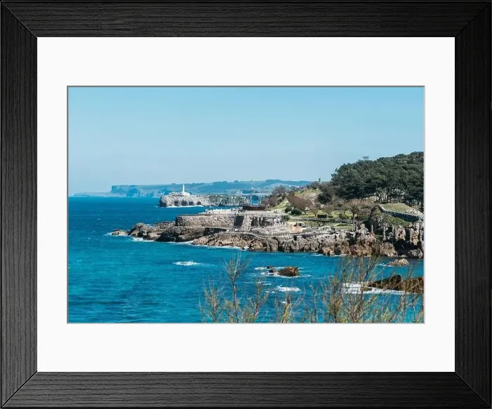 Framed Print : View of Magdalena Peninsula in Santander city, Spain Framed Print : View of Magdalena Peninsula in Santander city, Spain