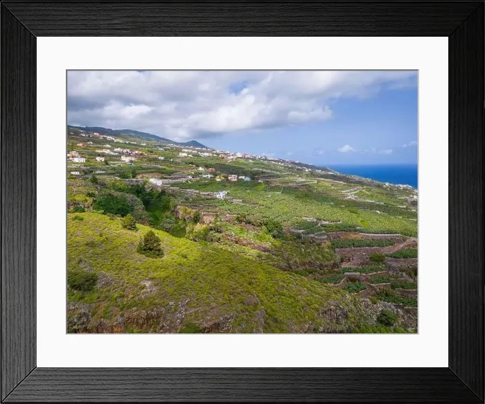 Framed Print : Aerial view of Los Tilos bridge near Los Sauces at La Palma Island, Canary Islands, Spain Framed Print : Aerial view of Los Tilos bridge near Los Sauces at La Palma Island, Canary Islands, Spain