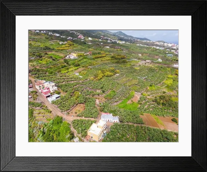 Framed Print : Aerial view of Los Tilos bridge near Los Sauces at La Palma Island, Canary Islands, Spain Framed Print : Aerial view of Los Tilos bridge near Los Sauces at La Palma Island, Canary Islands, Spain