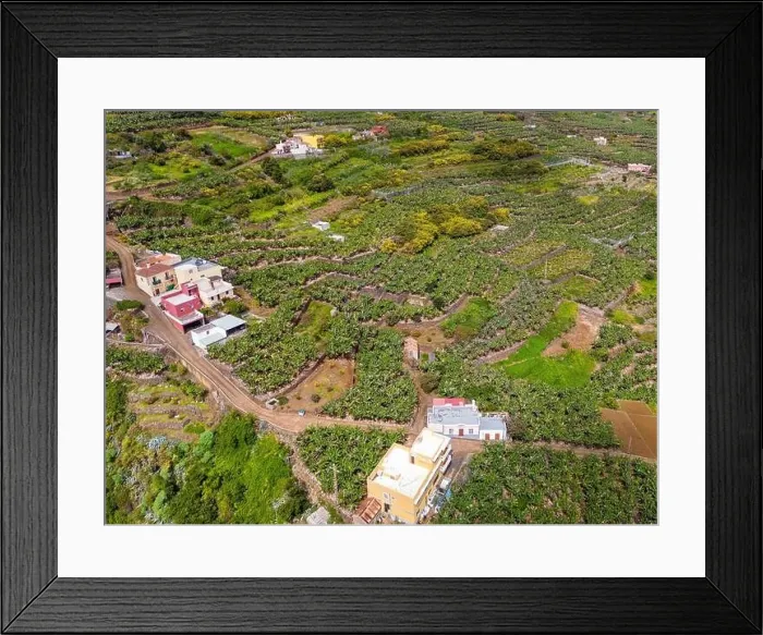 Framed Print : Aerial view of Los Tilos bridge near Los Sauces at La Palma Island, Canary Islands, Spain Framed Print : Aerial view of Los Tilos bridge near Los Sauces at La Palma Island, Canary Islands, Spain