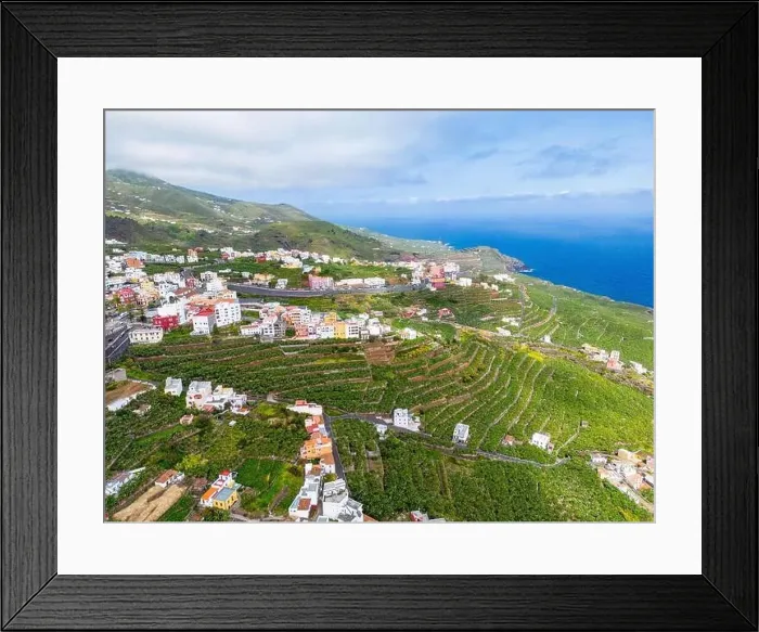 Framed Print : Aerial view of Los Tilos bridge near Los Sauces at La Palma Island, Canary Islands, Spain Framed Print : Aerial view of Los Tilos bridge near Los Sauces at La Palma Island, Canary Islands, Spain