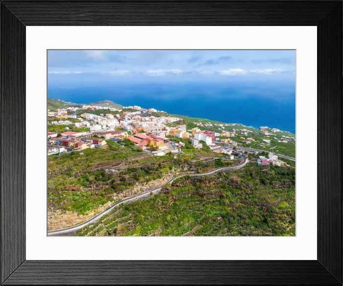 Framed Print : Aerial view of Los Tilos bridge near Los Sauces at La Palma Island, Canary Islands, Spain Framed Print : Aerial view of Los Tilos bridge near Los Sauces at La Palma Island, Canary Islands, Spain