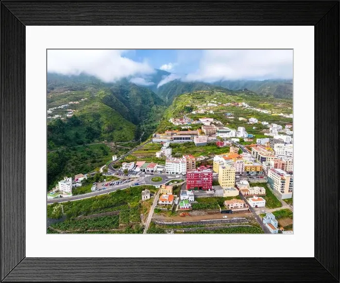 Framed Print : Aerial view of Los Tilos bridge near Los Sauces at La Palma Island, Canary Islands, Spain Framed Print : Aerial view of Los Tilos bridge near Los Sauces at La Palma Island, Canary Islands, Spain