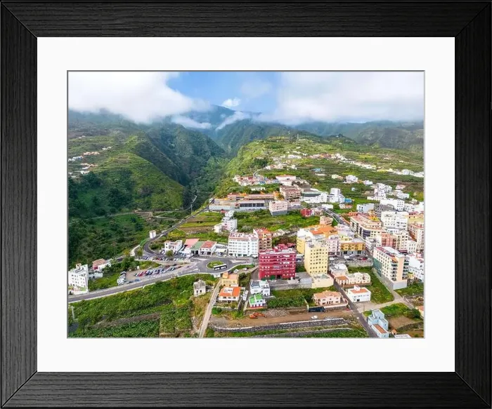 Framed Print : Aerial view of Los Tilos bridge near Los Sauces at La Palma Island, Canary Islands, Spain Framed Print : Aerial view of Los Tilos bridge near Los Sauces at La Palma Island, Canary Islands, Spain