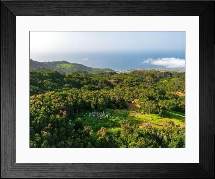 Framed Print : Aerial View at Green Volcanic Hills near Villa de Valverde at El Hierro Island. Canary Island, Spain Framed Print : Aerial View at Green Volcanic Hills near Villa de Valverde at El Hierro Island. Canary Island, Spain