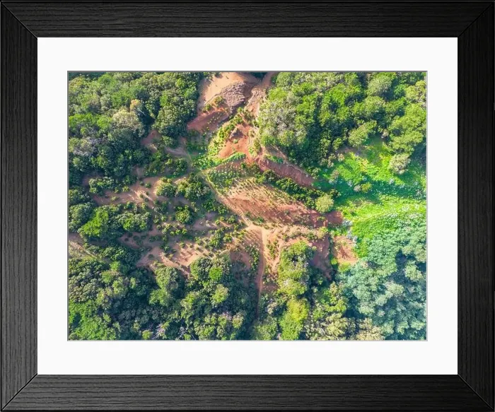 Framed Print : Aerial View at Green Volcanic Hills near Villa de Valverde at El Hierro Island. Canary Island, Spain Framed Print : Aerial View at Green Volcanic Hills near Villa de Valverde at El Hierro Island. Canary Island, Spain