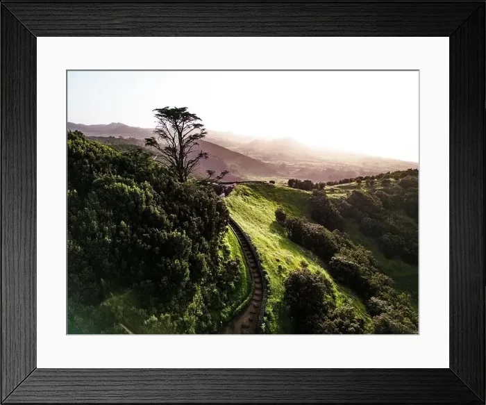 Framed Print : Aerial View at Green Volcanic Hills near Villa de Valverde at El Hierro Island. Canary Island, Spain Framed Print : Aerial View at Green Volcanic Hills near Villa de Valverde at El Hierro Island. Canary Island, Spain