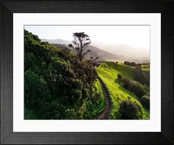 Framed Print : Aerial View at Green Volcanic Hills near Villa de Valverde at El Hierro Island. Canary Island, Spain Framed Print : Aerial View at Green Volcanic Hills near Villa de Valverde at El Hierro Island. Canary Island, Spain