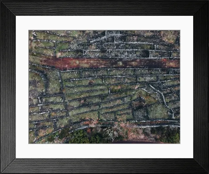 Framed Print : Drone view of Vineyard Landscape of Pico, the Azores Framed Print : Drone view of Vineyard Landscape of Pico, the Azores
