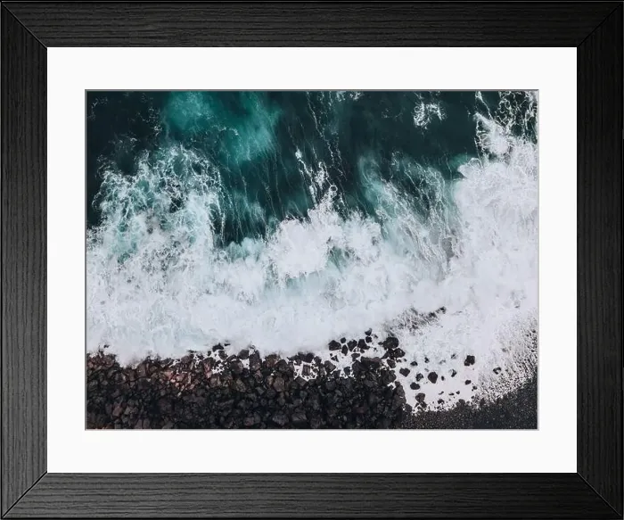 Framed Print : Drone view of Landscape at Capelinhos in Faial, the Azores Framed Print : Drone view of Landscape at Capelinhos in Faial, the Azores