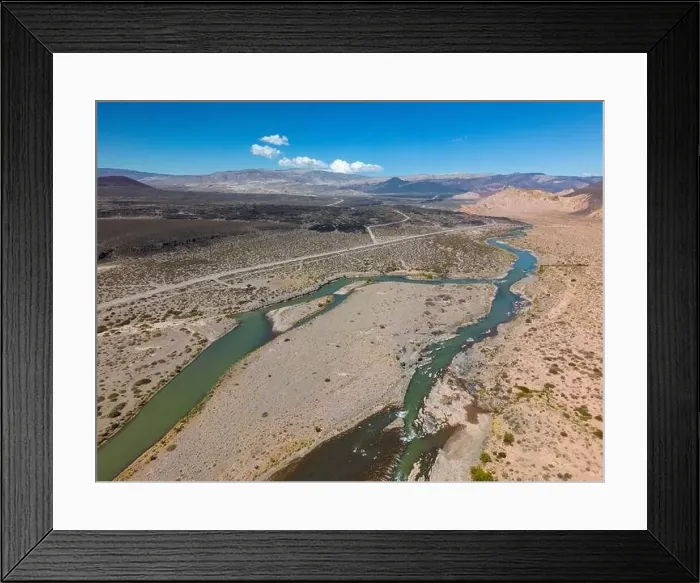 Framed Print : Aerial view of the remote Framed Print : Aerial view of the remote