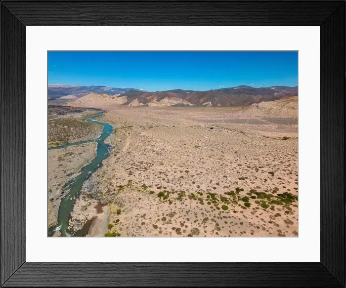 Framed Print : Aerial view of the remote Framed Print : Aerial view of the remote