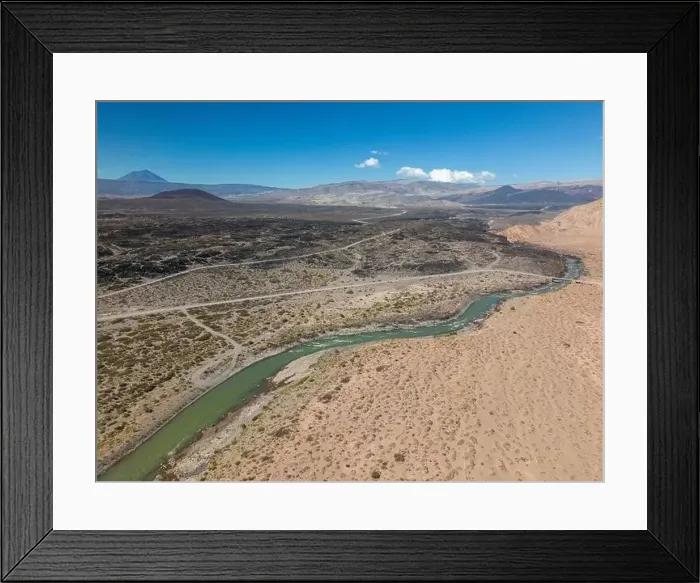 Framed Print : Aerial view of the remote Framed Print : Aerial view of the remote