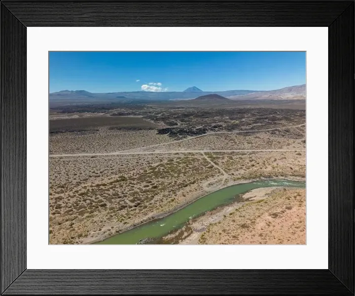 Framed Print : Aerial view of the remote Framed Print : Aerial view of the remote