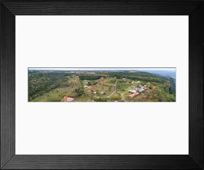 Framed Print : Aerial view of edge of table mountain with buildings, Chapada dos Guimarães, Mato Grosso, Brazil, South America Framed Print : Aerial view of edge of table mountain with buildings, Chapada dos Guimarães, Mato Grosso, Brazil, South America