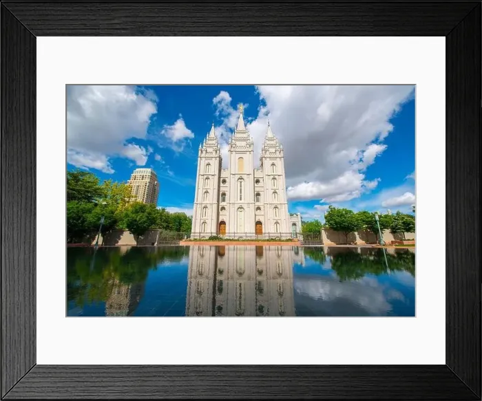Framed Print : Salt Lake Utah Temple, the church of Jesus Christ of Latter Day Saints at Temple Square in Salt Lake City, Utah UT, USA