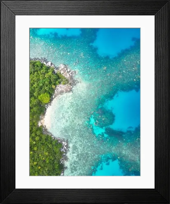 Framed Print : Indonesia Anambas Islands - Drone view Telaga Island coast line with shipwreck Framed Print : Indonesia Anambas Islands - Drone view Telaga Island coast line with shipwreck