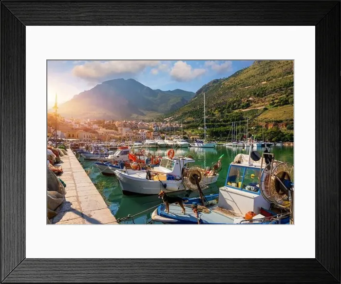 Framed Print : Castellammare del Golfo town (Gulf of Castellammare) on Mediterranean Sea Framed Print : Castellammare del Golfo town (Gulf of Castellammare) on Mediterranean Sea