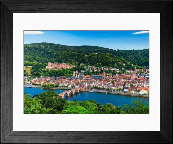 Framed Print : Heidelberg skyline aerial view from above Framed Print : Heidelberg skyline aerial view from above