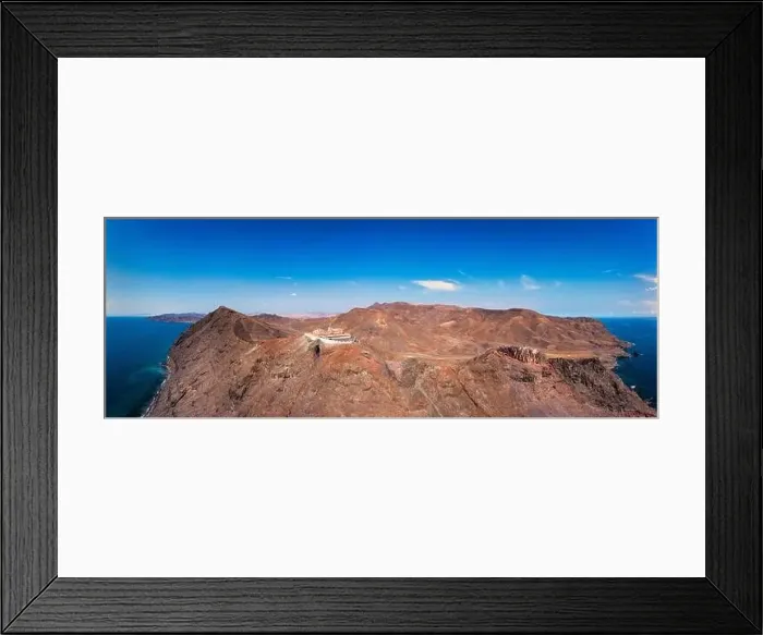 Framed Print : Entallada Lighthouse (Faro de La Entallada) on a sunny morning Framed Print : Entallada Lighthouse (Faro de La Entallada) on a sunny morning