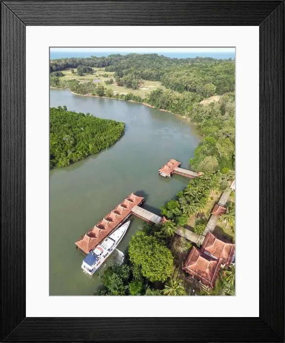 Framed Print : Batam Indonesia - Drone view Nongsapura Ferry Terminal Framed Print : Batam Indonesia - Drone view Nongsapura Ferry Terminal