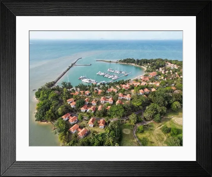 Framed Print : Batam Indonesia - Drone view Nongsa Point Marina and Resort Framed Print : Batam Indonesia - Drone view Nongsa Point Marina and Resort