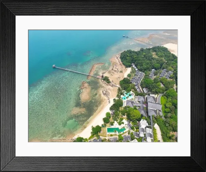Framed Print : Batam Indonesia - Drone view Turi Beach Resort Framed Print : Batam Indonesia - Drone view Turi Beach Resort