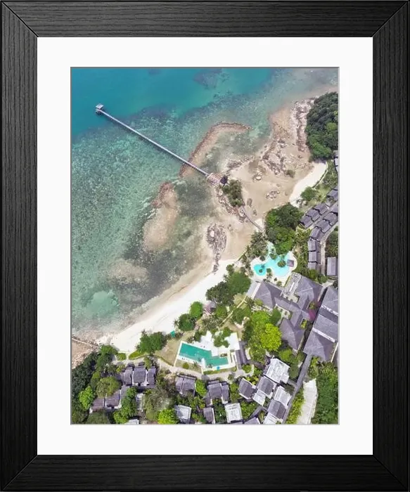 Framed Print : Batam Indonesia - Drone view Turi Beach Resort Framed Print : Batam Indonesia - Drone view Turi Beach Resort