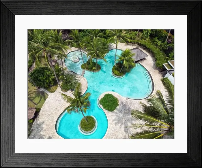 Framed Print : Batam Indonesia - Drone view Turi Beach Resort Swimming pool Framed Print : Batam Indonesia - Drone view Turi Beach Resort Swimming pool