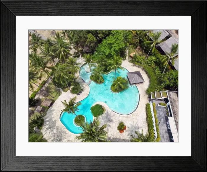 Framed Print : Batam Indonesia - Drone view Turi Beach Resort Swimming pool Framed Print : Batam Indonesia - Drone view Turi Beach Resort Swimming pool