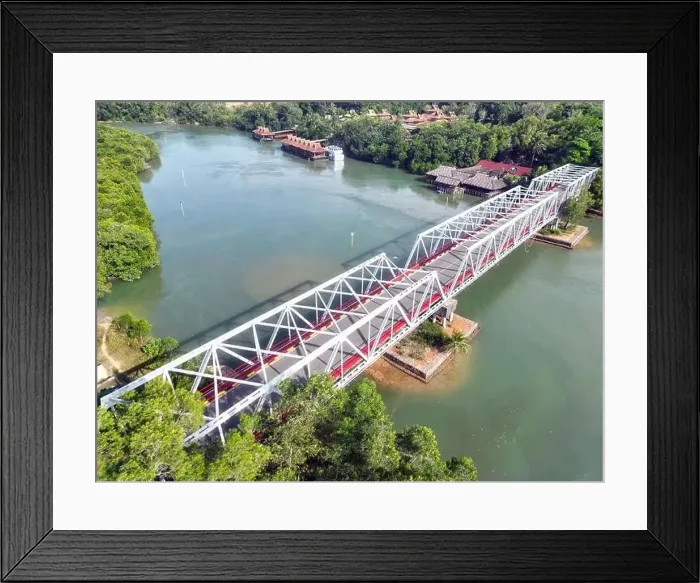 Framed Print : Batam Indonesia - Drone view Nongsa Pura Bridge - Jembatan Nongsa Pura Framed Print : Batam Indonesia - Drone view Nongsa Pura Bridge - Jembatan Nongsa Pura