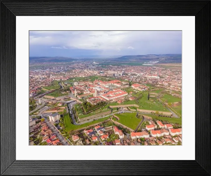 Framed Print : Aerial view of the Alba Carolina citadel located in Alba Iulia Framed Print : Aerial view of the Alba Carolina citadel located in Alba Iulia