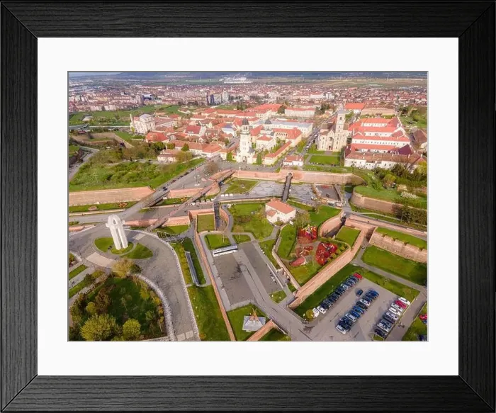 Framed Print : Aerial view of the Alba Carolina citadel located in Alba Iulia Framed Print : Aerial view of the Alba Carolina citadel located in Alba Iulia