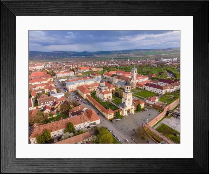 Framed Print : Aerial view of the Alba Carolina citadel located in Alba Iulia Framed Print : Aerial view of the Alba Carolina citadel located in Alba Iulia