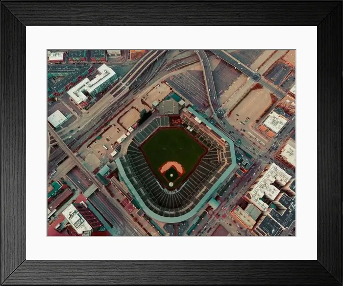 Framed Print : Drone view of Coors field in Denver, Colorado Framed Print : Drone view of Coors field in Denver, Colorado