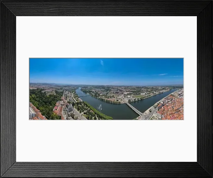 Framed Print : An aerial panorama of Coimbra and Mondego River Framed Print : An aerial panorama of Coimbra and Mondego River