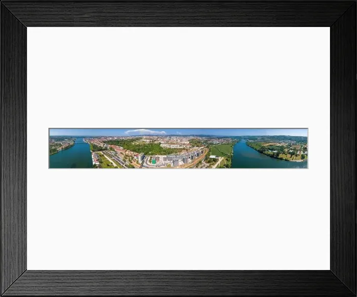 Framed Print : A circular aerial panorama of Coimbra and Mondego River Framed Print : A circular aerial panorama of Coimbra and Mondego River
