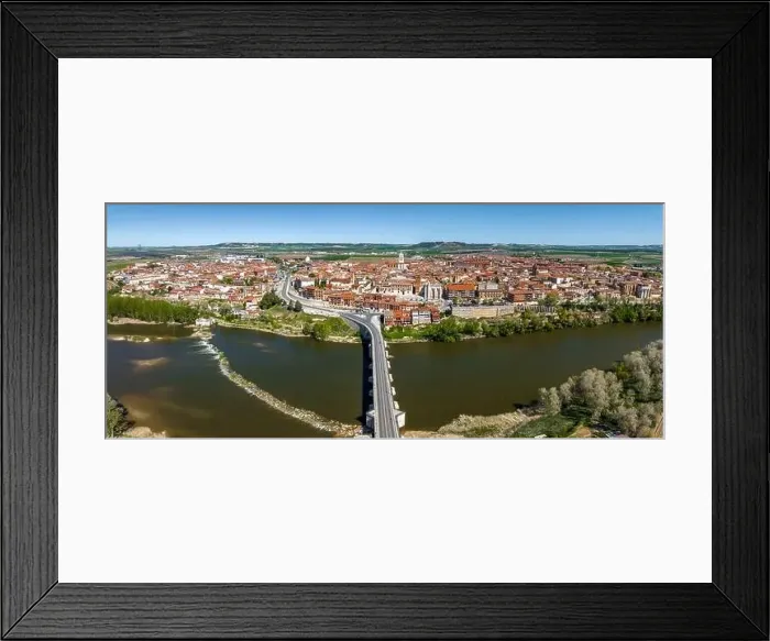 Framed Print : Panoramic view at the village of Tordesillas and Douro River in province of Valladolid, Spain Framed Print : Panoramic view at the village of Tordesillas and Douro River in province of Valladolid, Spain