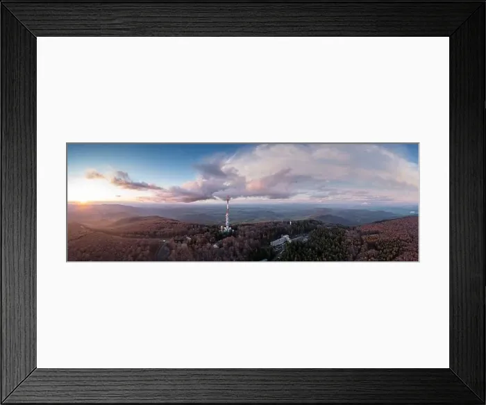 Framed Print : Aerial photo from Kekesteto, TV tower in Matra, Hungary Framed Print : Aerial photo from Kekesteto, TV tower in Matra, Hungary