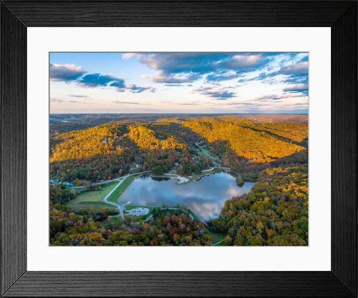 Framed Print : Ridenour Lake & Park - Built in 1970 with a maximum depth of 17 feet and an average depth of 8 feet Framed Print : Ridenour Lake & Park - Built in 1970 with a maximum depth of 17 feet and an average depth of 8 feet