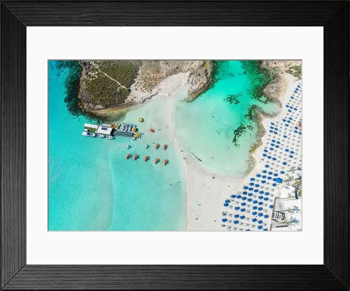 Framed Print : Landscape with Nissi beach, Ayia Napa, Cyprus island Framed Print : Landscape with Nissi beach, Ayia Napa, Cyprus island