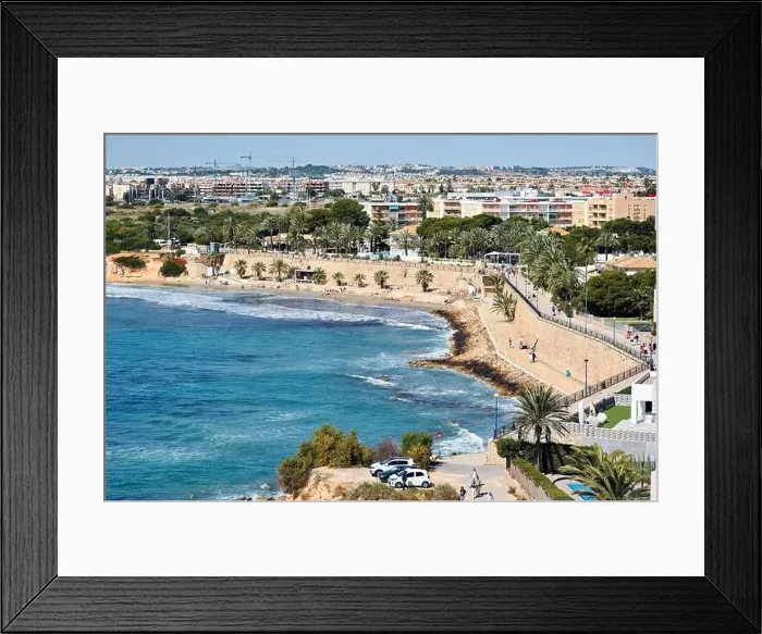 Framed Print : Punta Prima seaside. Costa Blanca. Spain Framed Print : Punta Prima seaside. Costa Blanca. Spain