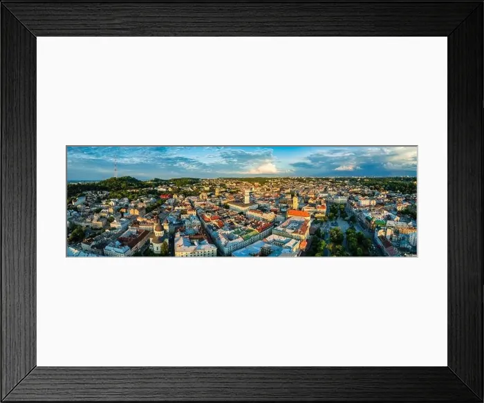 Framed Print : Rooftops of the old town in Lviv in Ukraine during the day Framed Print : Rooftops of the old town in Lviv in Ukraine during the day