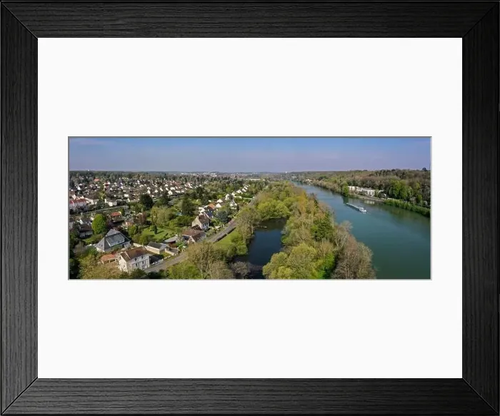 Framed Print : aerial view on the city of Boissise le Roi in Seine et Marne in France Framed Print : aerial view on the city of Boissise le Roi in Seine et Marne in France