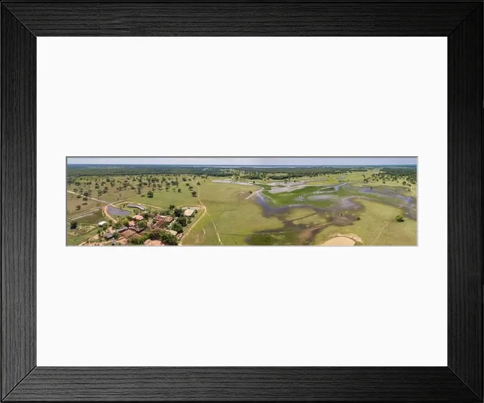Framed Print : Aerial panorama of typical Pantanal Wetlands farmland with lagoons, rivers, meadows and forests, Mato Grosso, Brazil Framed Print : Aerial panorama of typical Pantanal Wetlands farmland with lagoons, rivers, meadows and forests, Mato Grosso, Brazil