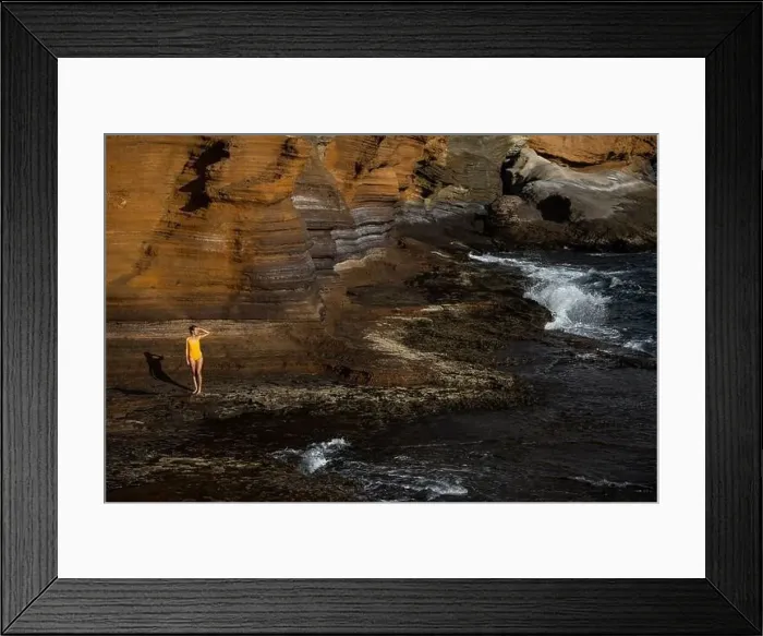 Framed Print : Crashing waves on rocks landscape nature view Framed Print : Crashing waves on rocks landscape nature view