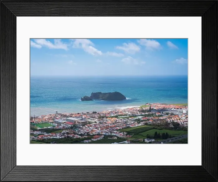 Framed Print : Aerial view of the coastline on Sao Miguel Island Framed Print : Aerial view of the coastline on Sao Miguel Island